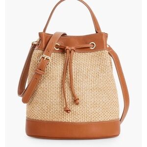 Tan and Brown Bucket Bag
